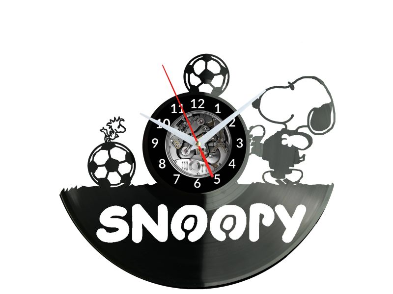 Snoopy Vinyl Zegar Ścienny Płyta Winylowa Nowoczesny Dekoracyjny Na Prezent Urodziny