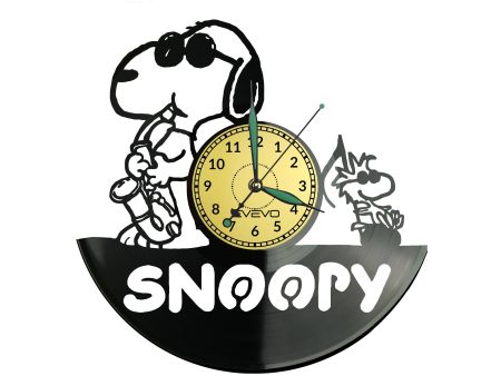 Snoopy Vinyl Zegar Ścienny Płyta Winylowa Nowoczesny Dekoracyjny Na Prezent Urodziny