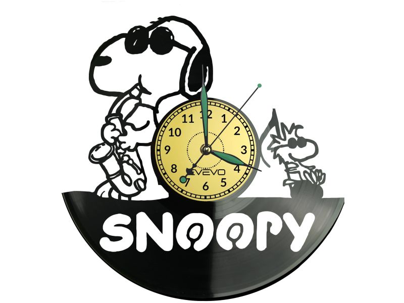 Snoopy Vinyl Zegar Ścienny Płyta Winylowa Nowoczesny Dekoracyjny Na Prezent Urodziny