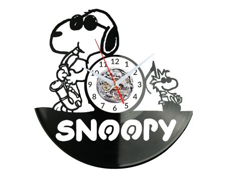 Snoopy Vinyl Zegar Ścienny Płyta Winylowa Nowoczesny Dekoracyjny Na Prezent Urodziny