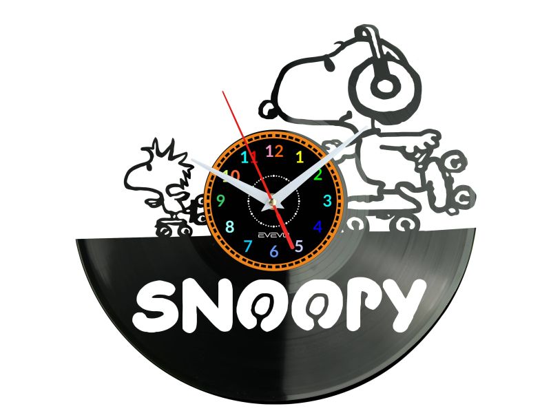 Snoopy Vinyl Zegar Ścienny Płyta Winylowa Nowoczesny Dekoracyjny Na Prezent Urodziny