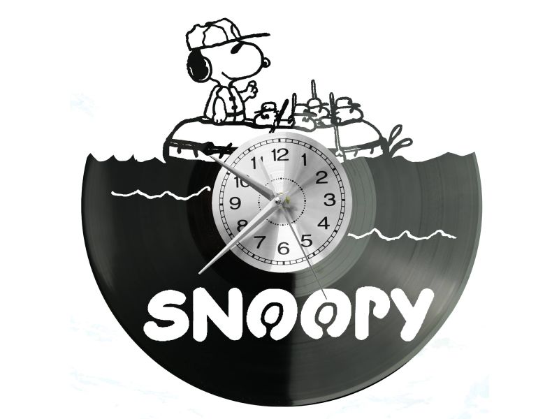 Snoopy Vinyl Zegar Ścienny Płyta Winylowa Nowoczesny Dekoracyjny Na Prezent Urodziny