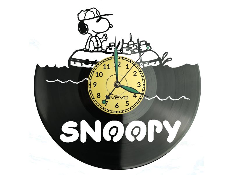 Snoopy Vinyl Zegar Ścienny Płyta Winylowa Nowoczesny Dekoracyjny Na Prezent Urodziny