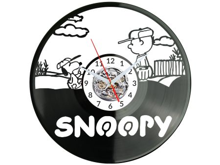 Snoopy Vinyl Zegar Ścienny Płyta Winylowa Nowoczesny Dekoracyjny Na Prezent Urodziny