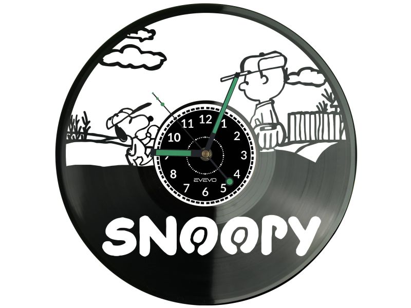 Snoopy Vinyl Zegar Ścienny Płyta Winylowa Nowoczesny Dekoracyjny Na Prezent Urodziny