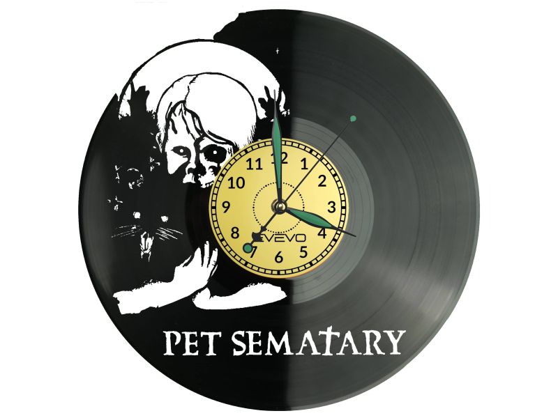 Pet Sematary Vinyl Zegar Ścienny Płyta Winylowa Nowoczesny Dekoracyjny Na Prezent Urodziny