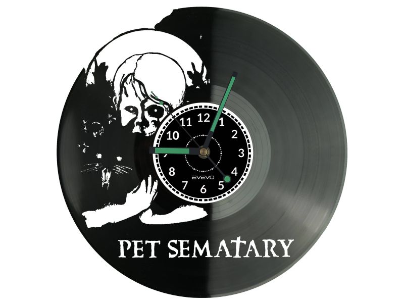 Pet Sematary Vinyl Zegar Ścienny Płyta Winylowa Nowoczesny Dekoracyjny Na Prezent Urodziny