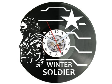 Winter Soldier Vinyl Zegar Ścienny Płyta Winylowa Nowoczesny Dekoracyjny Na Prezent Urodziny