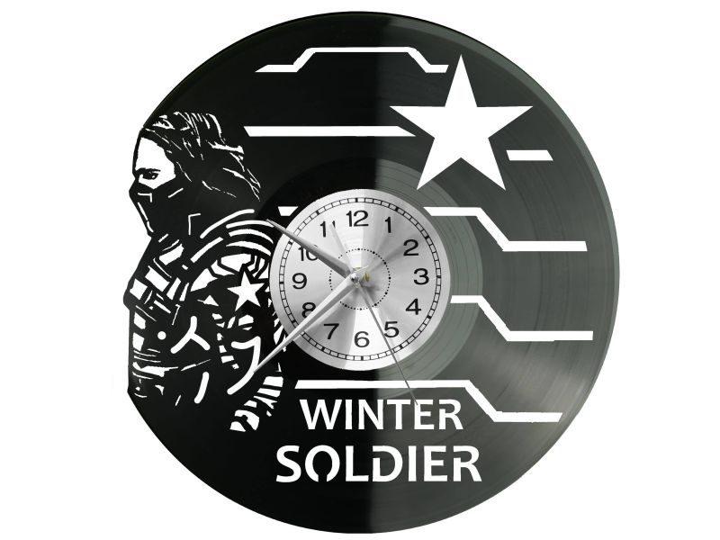 Winter Soldier Vinyl Zegar Ścienny Płyta Winylowa Nowoczesny Dekoracyjny Na Prezent Urodziny