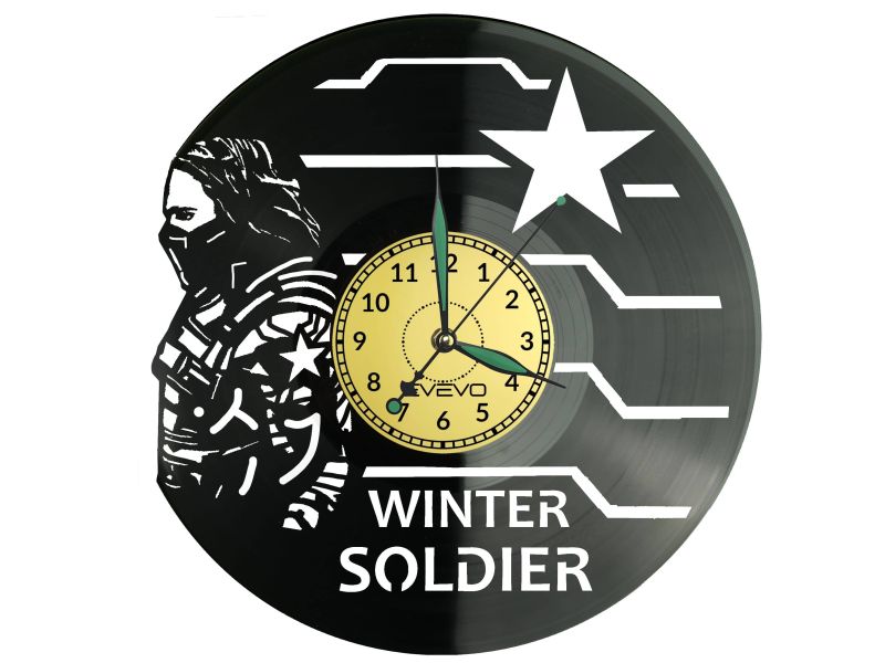 Winter Soldier Vinyl Zegar Ścienny Płyta Winylowa Nowoczesny Dekoracyjny Na Prezent Urodziny