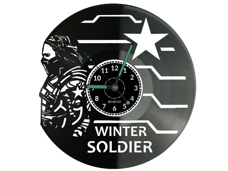 Winter Soldier Vinyl Zegar Ścienny Płyta Winylowa Nowoczesny Dekoracyjny Na Prezent Urodziny