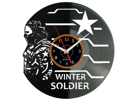 Winter Soldier Vinyl Zegar Ścienny Płyta Winylowa Nowoczesny Dekoracyjny Na Prezent Urodziny