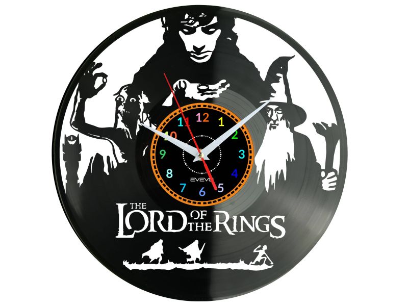 The Lord of The Rings Vinyl Zegar Ścienny Płyta Winylowa Nowoczesny Dekoracyjny Na Prezent Urodziny