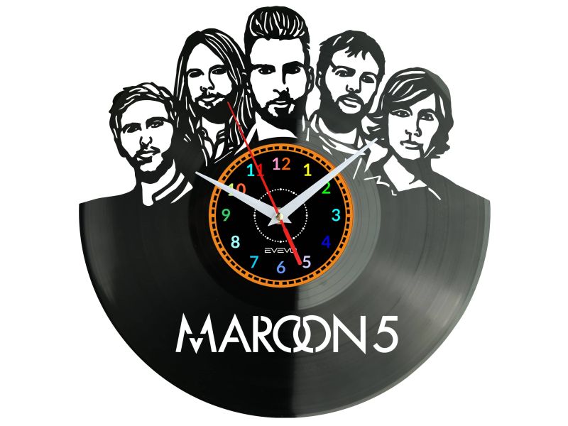 Maroon5 Vinyl Zegar Ścienny Płyta Winylowa Nowoczesny Dekoracyjny Na Prezent Urodziny