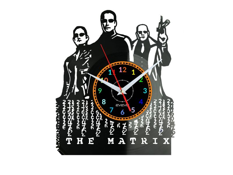 The Matrix Vinyl Zegar Ścienny Płyta Winylowa Nowoczesny Dekoracyjny Na Prezent Urodziny