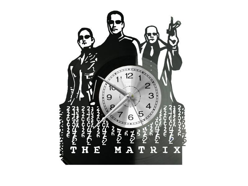 The Matrix Vinyl Zegar Ścienny Płyta Winylowa Nowoczesny Dekoracyjny Na Prezent Urodziny