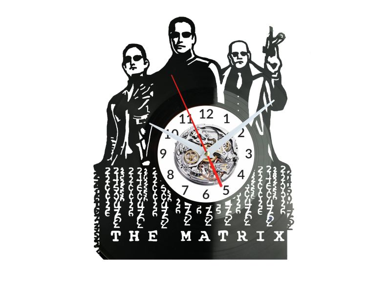 The Matrix Vinyl Zegar Ścienny Płyta Winylowa Nowoczesny Dekoracyjny Na Prezent Urodziny