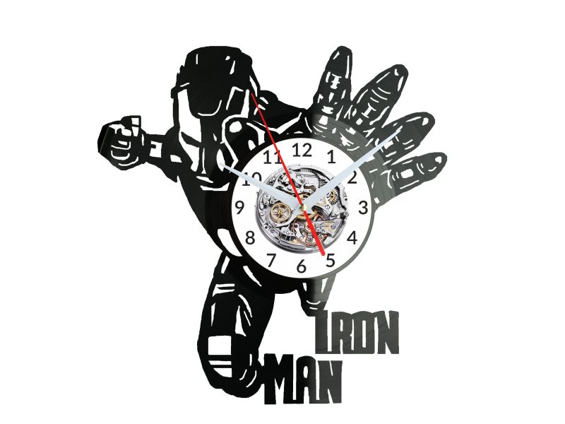 Ironman Vinyl Zegar Ścienny Płyta Winylowa Nowoczesny Dekoracyjny Na Prezent Urodziny