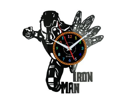 Ironman Vinyl Zegar Ścienny Płyta Winylowa Nowoczesny Dekoracyjny Na Prezent Urodziny