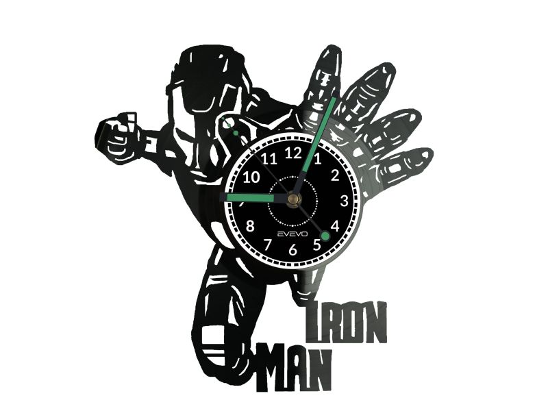 Ironman Vinyl Zegar Ścienny Płyta Winylowa Nowoczesny Dekoracyjny Na Prezent Urodziny