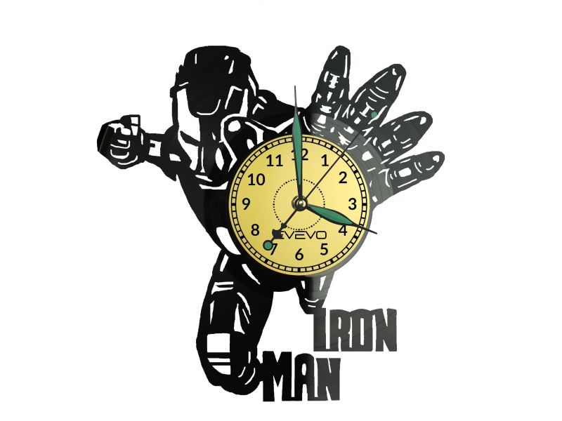 Ironman Vinyl Zegar Ścienny Płyta Winylowa Nowoczesny Dekoracyjny Na Prezent Urodziny