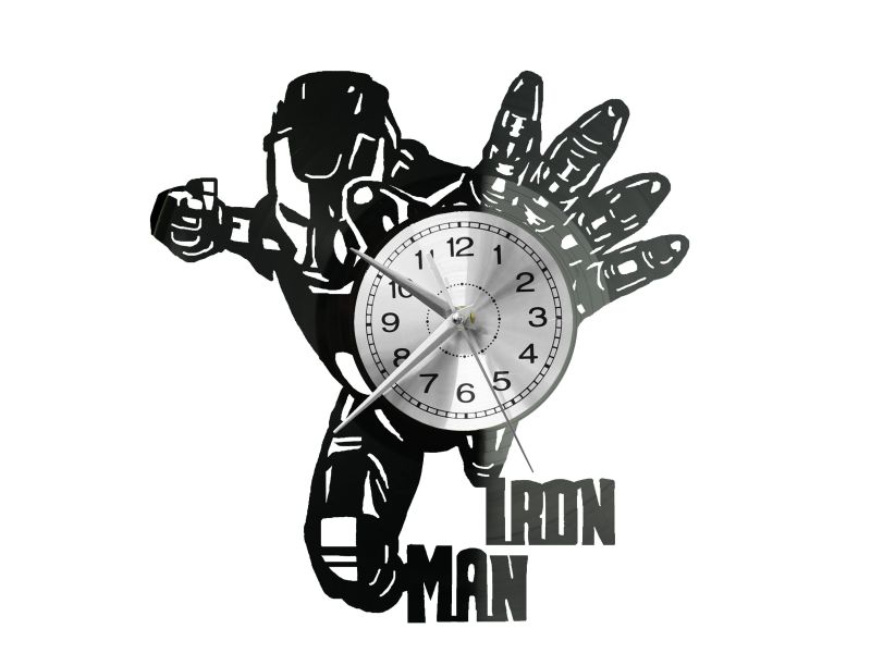 Ironman Vinyl Zegar Ścienny Płyta Winylowa Nowoczesny Dekoracyjny Na Prezent Urodziny