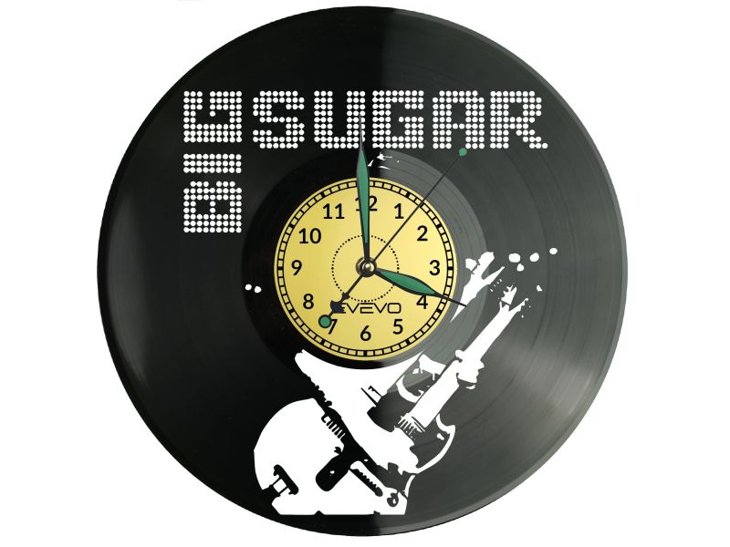 Big Sugar Vinyl Zegar Ścienny Płyta Winylowa Nowoczesny Dekoracyjny Na Prezent Urodziny