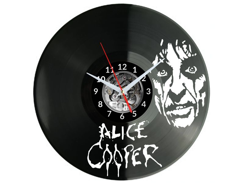 Alice Cooper Vinyl Zegar Ścienny Płyta Winylowa Nowoczesny Dekoracyjny Na Prezent Urodziny