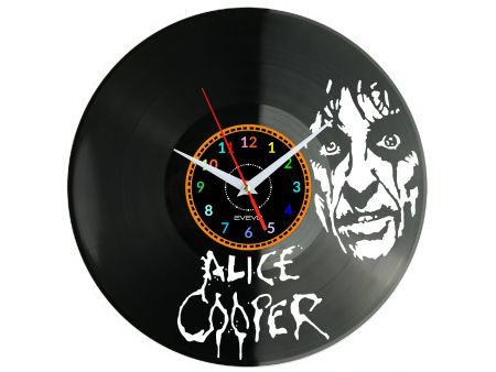 Alice Cooper Vinyl Zegar Ścienny Płyta Winylowa Nowoczesny Dekoracyjny Na Prezent Urodziny