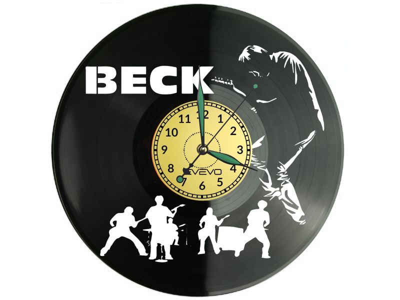 BECK Vinyl Zegar Ścienny Płyta Winylowa Nowoczesny Dekoracyjny Na Prezent Urodziny