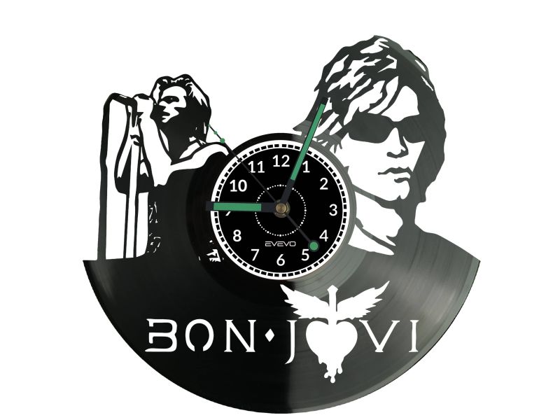 Bon Jovi Vinyl Zegar Ścienny Płyta Winylowa Nowoczesny Dekoracyjny Na Prezent Urodziny