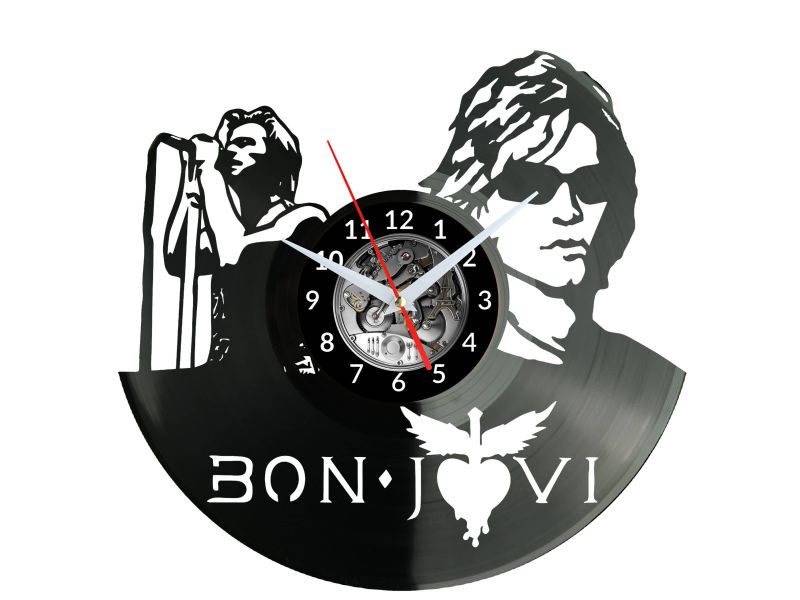 Bon Jovi Vinyl Zegar Ścienny Płyta Winylowa Nowoczesny Dekoracyjny Na Prezent Urodziny