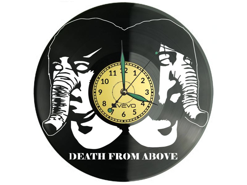 Death From Above 1979 Vinyl Zegar Ścienny Płyta Winylowa Nowoczesny Dekoracyjny Na Prezent Urodziny