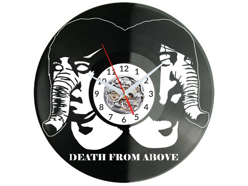 Death From Above 1979 Vinyl Zegar Ścienny Płyta Winylowa Nowoczesny Dekoracyjny Na Prezent Urodziny