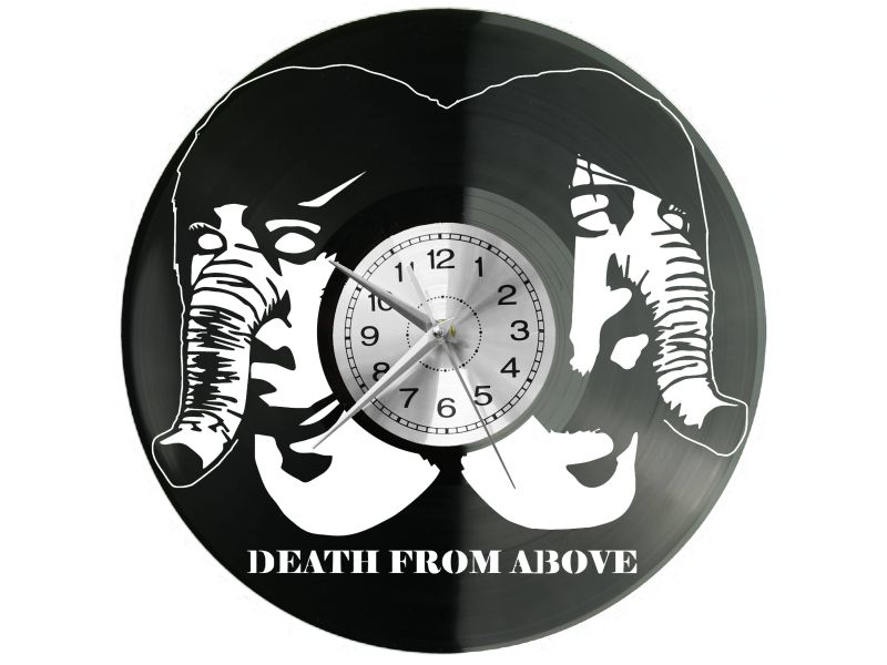 Death From Above 1979 Vinyl Zegar Ścienny Płyta Winylowa Nowoczesny Dekoracyjny Na Prezent Urodziny