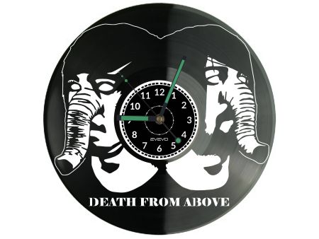 Death From Above 1979 Vinyl Zegar Ścienny Płyta Winylowa Nowoczesny Dekoracyjny Na Prezent Urodziny