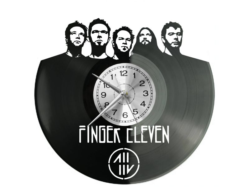 Finger Eleven Vinyl Zegar Ścienny Płyta Winylowa Nowoczesny Dekoracyjny Na Prezent Urodziny