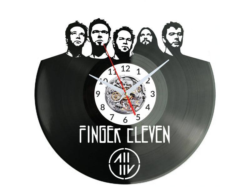 Finger Eleven Vinyl Zegar Ścienny Płyta Winylowa Nowoczesny Dekoracyjny Na Prezent Urodziny