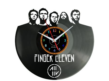 Finger Eleven Vinyl Zegar Ścienny Płyta Winylowa Nowoczesny Dekoracyjny Na Prezent Urodziny