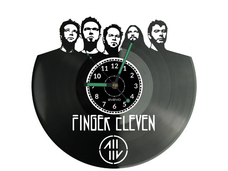 Finger Eleven Vinyl Zegar Ścienny Płyta Winylowa Nowoczesny Dekoracyjny Na Prezent Urodziny