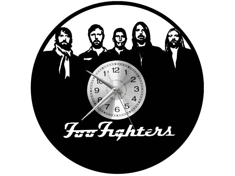 Foo Fighters Vinyl Zegar Ścienny Płyta Winylowa Nowoczesny Dekoracyjny Na Prezent Urodziny