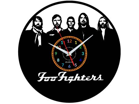 Foo Fighters Vinyl Zegar Ścienny Płyta Winylowa Nowoczesny Dekoracyjny Na Prezent Urodziny