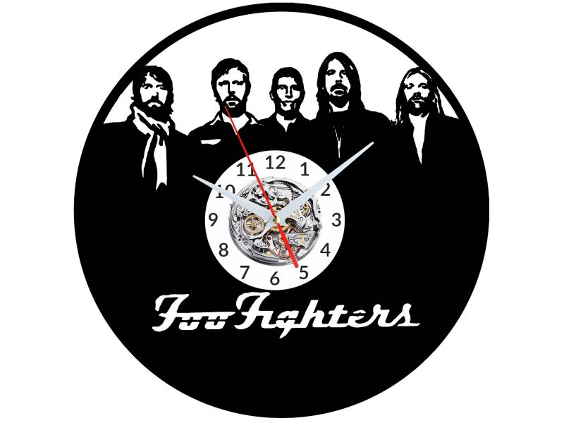 Foo Fighters Vinyl Zegar Ścienny Płyta Winylowa Nowoczesny Dekoracyjny Na Prezent Urodziny