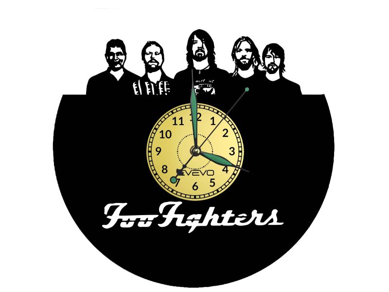 Foo Fighters Vinyl Zegar Ścienny Płyta Winylowa Nowoczesny Dekoracyjny Na Prezent Urodziny