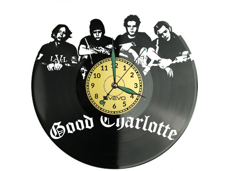 Good Charlotte Vinyl Zegar Ścienny Płyta Winylowa Nowoczesny Dekoracyjny Na Prezent Urodziny