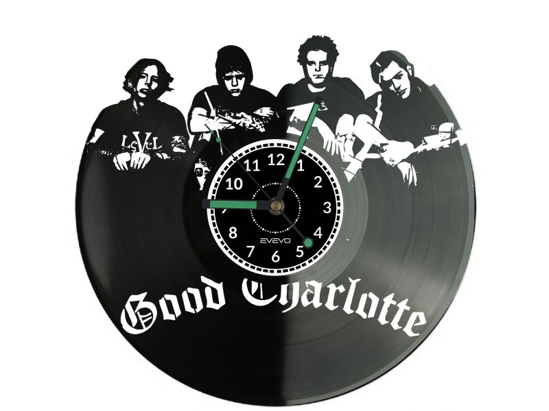 Good Charlotte Vinyl Zegar Ścienny Płyta Winylowa Nowoczesny Dekoracyjny Na Prezent Urodziny