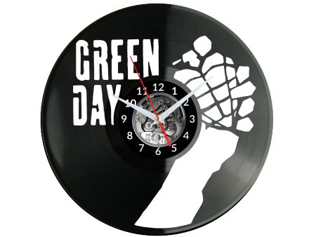 Green Day Vinyl Zegar Ścienny Płyta Winylowa Nowoczesny Dekoracyjny Na Prezent Urodziny