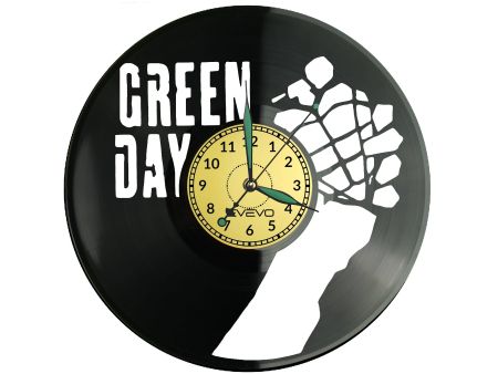 Green Day Vinyl Zegar Ścienny Płyta Winylowa Nowoczesny Dekoracyjny Na Prezent Urodziny