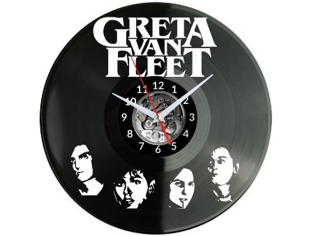 Greta Van Fleet Vinyl Zegar Ścienny Płyta Winylowa Nowoczesny Dekoracyjny Na Prezent Urodziny