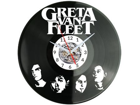 Greta Van Fleet Vinyl Zegar Ścienny Płyta Winylowa Nowoczesny Dekoracyjny Na Prezent Urodziny